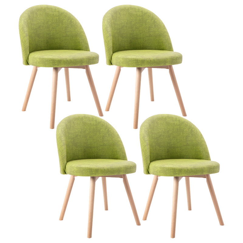 Scandinavian Home Side Chair Parsons Back Wood Upholstered Dining Room Chair Green Leather 4 Piece Set Clearhalo ' kitchen&dining_furn' 'Dining Chairs' 'Dining Tables & Seating' 'dining_chair' 'furn' 'furn_dining_chair' 'Furniture' 'furniture_dining_chair' 'Kitchen & Dining Furniture' 'kitchen' 3575478