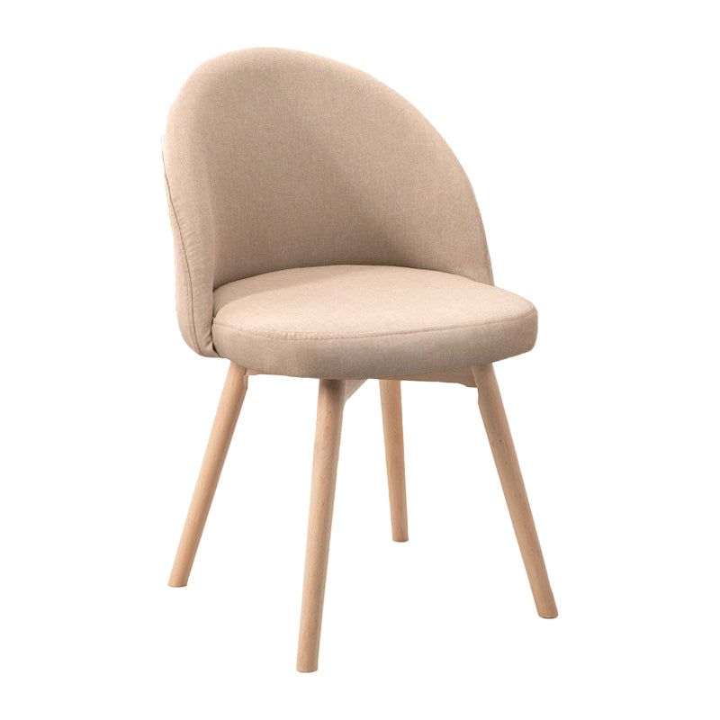 Scandinavian Home Side Chair Parsons Back Wood Upholstered Dining Room Chair Khaki Fabric 1 Piece Clearhalo ' kitchen&dining_furn' 'Dining Chairs' 'Dining Tables & Seating' 'dining_chair' 'furn' 'furn_dining_chair' 'Furniture' 'furniture_dining_chair' 'Kitchen & Dining Furniture' 'kitchen' 3575479