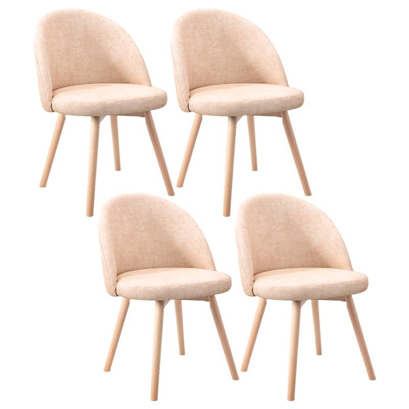 Scandinavian Home Side Chair Parsons Back Wood Upholstered Dining Room Chair Khaki Leather 4 Piece Set Clearhalo ' kitchen&dining_furn' 'Dining Chairs' 'Dining Tables & Seating' 'dining_chair' 'furn' 'furn_dining_chair' 'Furniture' 'furniture_dining_chair' 'Kitchen & Dining Furniture' 'kitchen' 3575484