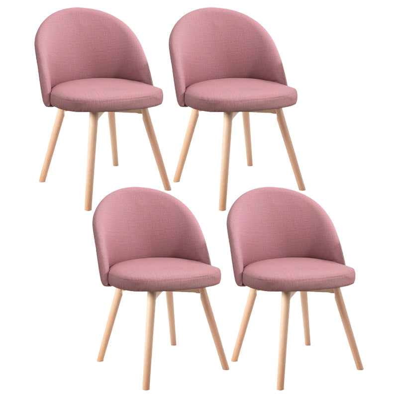 Scandinavian Home Side Chair Parsons Back Wood Upholstered Dining Room Chair Cameo Brown Leather 4 Piece Set Clearhalo ' kitchen&dining_furn' 'Dining Chairs' 'Dining Tables & Seating' 'dining_chair' 'furn' 'furn_dining_chair' 'Furniture' 'furniture_dining_chair' 'Kitchen & Dining Furniture' 'kitchen' 3575487