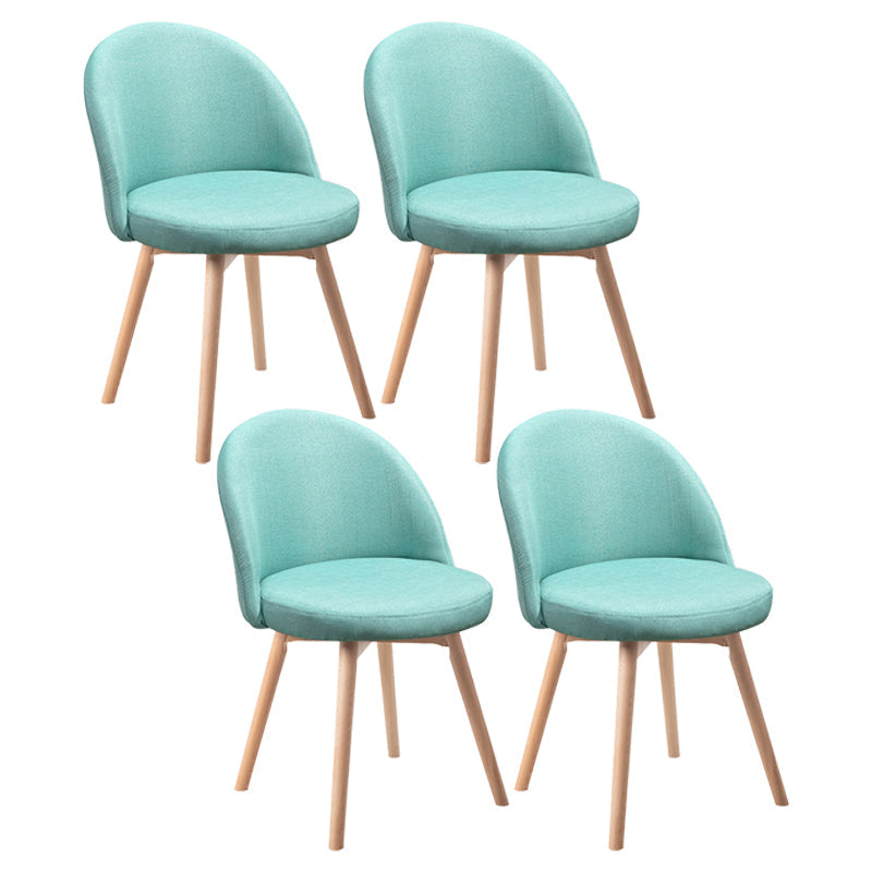 Scandinavian Home Side Chair Parsons Back Wood Upholstered Dining Room Chair Mint Green Fabric 4 Piece Set Clearhalo ' kitchen&dining_furn' 'Dining Chairs' 'Dining Tables & Seating' 'dining_chair' 'furn' 'furn_dining_chair' 'Furniture' 'furniture_dining_chair' 'Kitchen & Dining Furniture' 'kitchen' 3575490