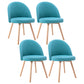 Scandinavian Home Side Chair Parsons Back Wood Upholstered Dining Room Chair Mint Green Leather 4 Piece Set Clearhalo ' kitchen&dining_furn' 'Dining Chairs' 'Dining Tables & Seating' 'dining_chair' 'furn' 'furn_dining_chair' 'Furniture' 'furniture_dining_chair' 'Kitchen & Dining Furniture' 'kitchen' 3575493