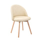 Scandinavian Home Side Chair Parsons Back Wood Upholstered Dining Room Chair Off-White Leather 1 Piece Clearhalo ' kitchen&dining_furn' 'Dining Chairs' 'Dining Tables & Seating' 'dining_chair' 'furn' 'furn_dining_chair' 'Furniture' 'furniture_dining_chair' 'Kitchen & Dining Furniture' 'kitchen' 3575497