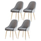 Dining Room Side Chair Glam Style Parsons Armless Chair with Golden Legs Dark Gray 4 Piece Set Clearhalo ' kitchen&dining_furn' 'Dining Chairs' 'Dining Tables & Seating' 'dining_chair' 'furn' 'furn_dining_chair' 'Furniture' 'furniture_dining_chair' 'Kitchen & Dining Furniture' 'kitchen' 3575509