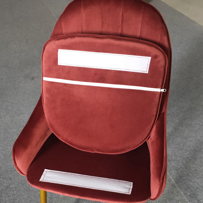 Dining Room Side Chair Glam Style Parsons Armless Chair with Golden Legs Clearhalo ' kitchen&dining_furn' 'Dining Chairs' 'Dining Tables & Seating' 'dining_chair' 'furn' 'furn_dining_chair' 'Furniture' 'furniture_dining_chair' 'Kitchen & Dining Furniture' 'kitchen' 3575514