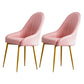 Dining Room Side Chair Glam Style Parsons Armless Chair with Golden Legs Pearl Pink 2 Piece Set Clearhalo ' kitchen&dining_furn' 'Dining Chairs' 'Dining Tables & Seating' 'dining_chair' 'furn' 'furn_dining_chair' 'Furniture' 'furniture_dining_chair' 'Kitchen & Dining Furniture' 'kitchen' 3575545