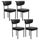 Glam Style Upholstered Side Chair Matte Finish Open Back Dining Chair for Home Use Black 4 Piece Set Clearhalo ' kitchen&dining_furn' 'Dining Chairs' 'Dining Tables & Seating' 'dining_chair' 'furn' 'furn_dining_chair' 'Furniture' 'furniture_dining_chair' 'Kitchen & Dining Furniture' 'kitchen' 3575556