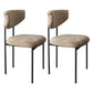 Glam Style Upholstered Side Chair Matte Finish Open Back Dining Chair for Home Use Brown 2 Piece Set Clearhalo ' kitchen&dining_furn' 'Dining Chairs' 'Dining Tables & Seating' 'dining_chair' 'furn' 'furn_dining_chair' 'Furniture' 'furniture_dining_chair' 'Kitchen & Dining Furniture' 'kitchen' 3575559