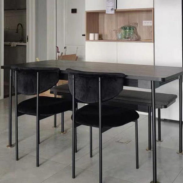 Glam Style Upholstered Side Chair Matte Finish Open Back Dining Chair for Home Use Clearhalo ' kitchen&dining_furn' 'Dining Chairs' 'Dining Tables & Seating' 'dining_chair' 'furn' 'furn_dining_chair' 'Furniture' 'furniture_dining_chair' 'Kitchen & Dining Furniture' 'kitchen' 3575569