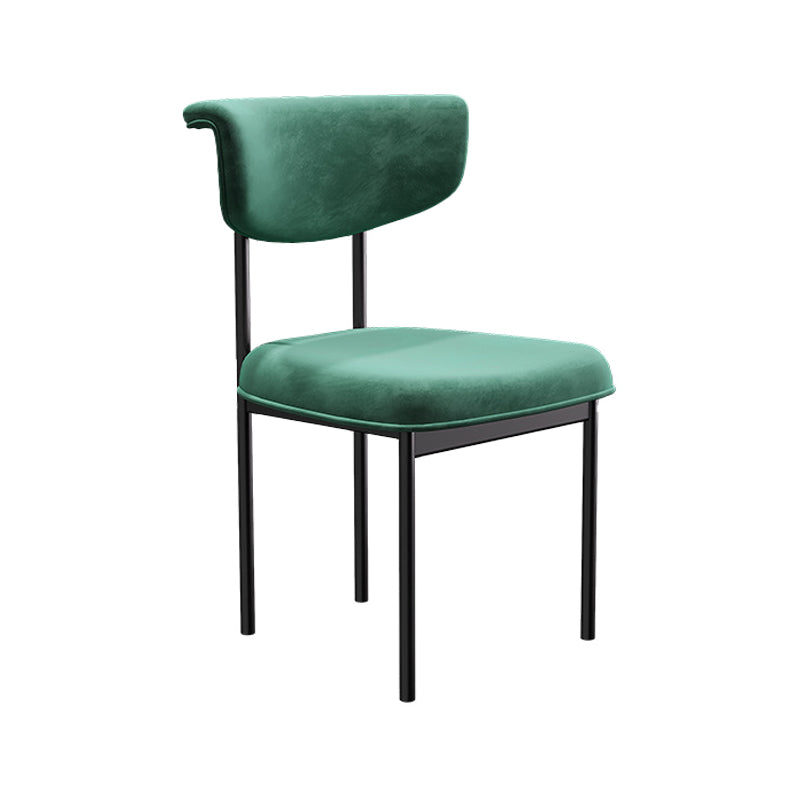 Glam Style Upholstered Side Chair Matte Finish Open Back Dining Chair for Home Use Green 1 Piece Clearhalo ' kitchen&dining_furn' 'Dining Chairs' 'Dining Tables & Seating' 'dining_chair' 'furn' 'furn_dining_chair' 'Furniture' 'furniture_dining_chair' 'Kitchen & Dining Furniture' 'kitchen' 3575570