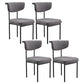 Glam Style Upholstered Side Chair Matte Finish Open Back Dining Chair for Home Use Black-White 4 Piece Set Clearhalo ' kitchen&dining_furn' 'Dining Chairs' 'Dining Tables & Seating' 'dining_chair' 'furn' 'furn_dining_chair' 'Furniture' 'furniture_dining_chair' 'Kitchen & Dining Furniture' 'kitchen' 3575575