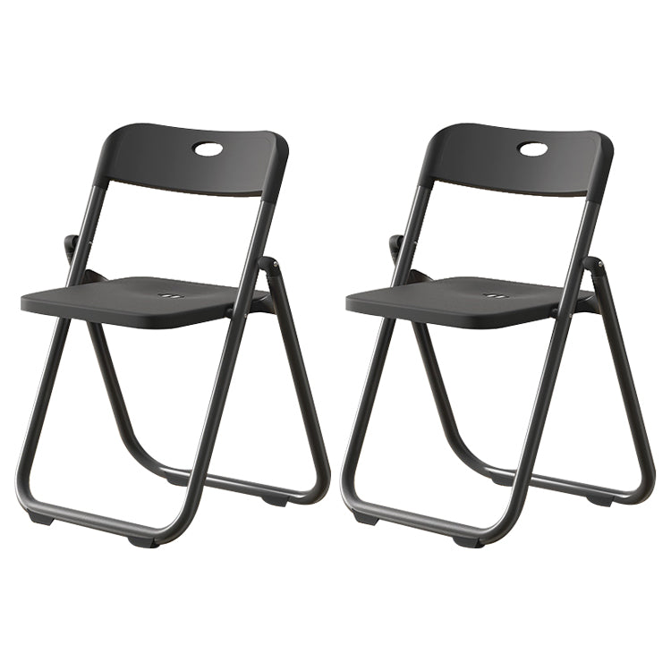 Contemporary Plastic Dining Chair Open Back Chair with 4 Legs for Home Use Black 2 Piece Set Clearhalo ' kitchen&dining_furn' 'Dining Chairs' 'Dining Tables & Seating' 'dining_chair' 'furn' 'furn_dining_chair' 'Furniture' 'furniture_dining_chair' 'Kitchen & Dining Furniture' 'kitchen' 3575578