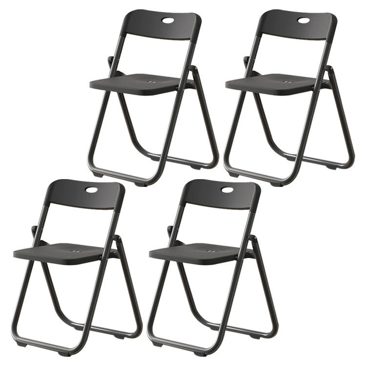 Contemporary Plastic Dining Chair Open Back Chair with 4 Legs for Home Use Black 4 Piece Set Clearhalo ' kitchen&dining_furn' 'Dining Chairs' 'Dining Tables & Seating' 'dining_chair' 'furn' 'furn_dining_chair' 'Furniture' 'furniture_dining_chair' 'Kitchen & Dining Furniture' 'kitchen' 3575581