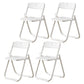 Contemporary Plastic Dining Chair Open Back Chair with 4 Legs for Home Use White 4 Piece Set Clearhalo ' kitchen&dining_furn' 'Dining Chairs' 'Dining Tables & Seating' 'dining_chair' 'furn' 'furn_dining_chair' 'Furniture' 'furniture_dining_chair' 'Kitchen & Dining Furniture' 'kitchen' 3575586