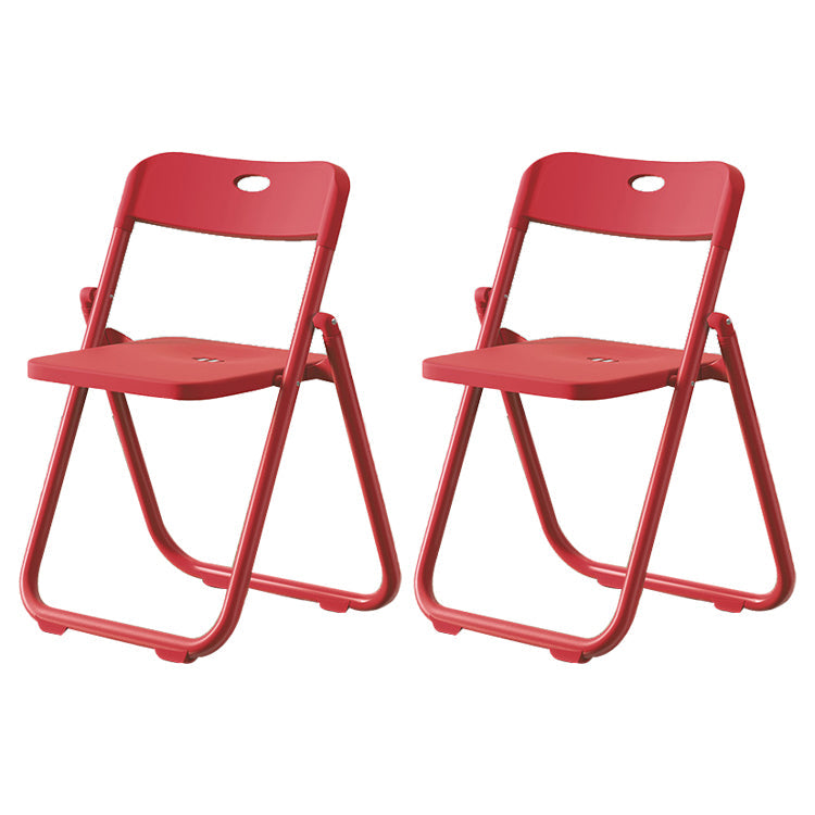 Contemporary Plastic Dining Chair Open Back Chair with 4 Legs for Home Use Red 2 Piece Set Clearhalo ' kitchen&dining_furn' 'Dining Chairs' 'Dining Tables & Seating' 'dining_chair' 'furn' 'furn_dining_chair' 'Furniture' 'furniture_dining_chair' 'Kitchen & Dining Furniture' 'kitchen' 3575591