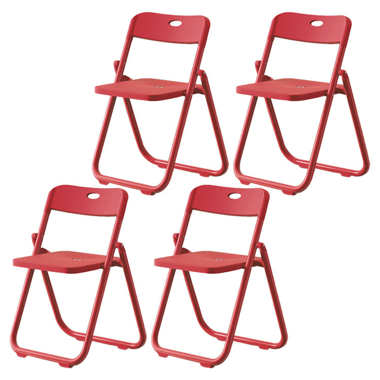 Contemporary Plastic Dining Chair Open Back Chair with 4 Legs for Home Use Red 4 Piece Set Clearhalo ' kitchen&dining_furn' 'Dining Chairs' 'Dining Tables & Seating' 'dining_chair' 'furn' 'furn_dining_chair' 'Furniture' 'furniture_dining_chair' 'Kitchen & Dining Furniture' 'kitchen' 3575593