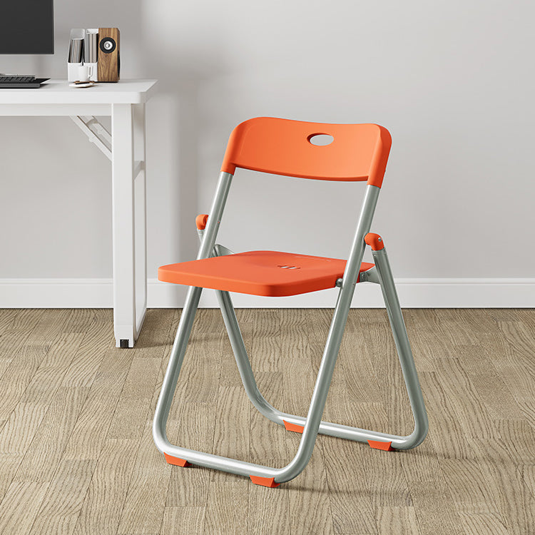 Contemporary Plastic Dining Chair Open Back Chair with 4 Legs for Home Use Orange 1 Piece Clearhalo ' kitchen&dining_furn' 'Dining Chairs' 'Dining Tables & Seating' 'dining_chair' 'furn' 'furn_dining_chair' 'Furniture' 'furniture_dining_chair' 'Kitchen & Dining Furniture' 'kitchen' 3575595
