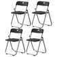 Contemporary Plastic Dining Chair Open Back Chair with 4 Legs for Home Use Black-Silver 4 Piece Set Clearhalo ' kitchen&dining_furn' 'Dining Chairs' 'Dining Tables & Seating' 'dining_chair' 'furn' 'furn_dining_chair' 'Furniture' 'furniture_dining_chair' 'Kitchen & Dining Furniture' 'kitchen' 3575605