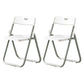 Contemporary Plastic Dining Chair Open Back Chair with 4 Legs for Home Use White-Silver 2 Piece Set Clearhalo ' kitchen&dining_furn' 'Dining Chairs' 'Dining Tables & Seating' 'dining_chair' 'furn' 'furn_dining_chair' 'Furniture' 'furniture_dining_chair' 'Kitchen & Dining Furniture' 'kitchen' 3575610