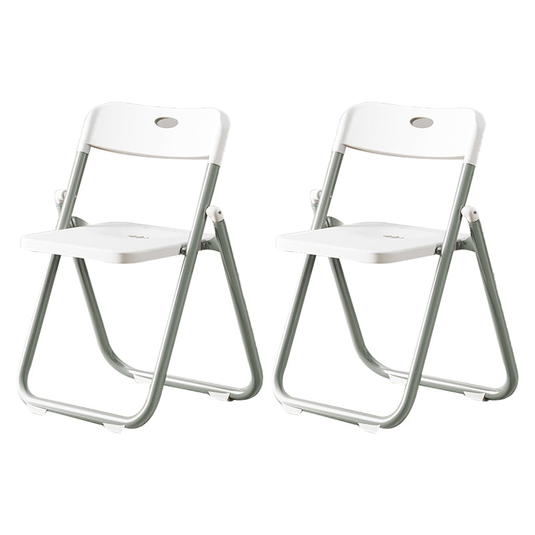 Contemporary Plastic Dining Chair Open Back Chair with 4 Legs for Home Use White-Silver 2 Piece Set Clearhalo ' kitchen&dining_furn' 'Dining Chairs' 'Dining Tables & Seating' 'dining_chair' 'furn' 'furn_dining_chair' 'Furniture' 'furniture_dining_chair' 'Kitchen & Dining Furniture' 'kitchen' 3575610