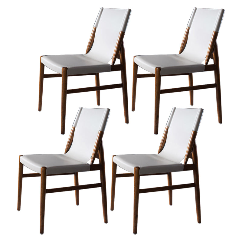Modern Style Solid Wood Side Chair Solid Back Dining Chair for Dinning Room Grey 4 Piece Set Clearhalo ' kitchen&dining_furn' 'Dining Chairs' 'Dining Tables & Seating' 'dining_chair' 'furn' 'furn_dining_chair' 'Furniture' 'furniture_dining_chair' 'Kitchen & Dining Furniture' 'kitchen' 3575623