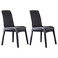 Contemporary Home Side Chair Solid Back Upholstered Wood Dining Room Chair Dark Gray 2 Piece Set Clearhalo ' kitchen&dining_furn' 'Dining Chairs' 'Dining Tables & Seating' 'dining_chair' 'furn' 'furn_dining_chair' 'Furniture' 'furniture_dining_chair' 'Kitchen & Dining Furniture' 'kitchen' 3575641
