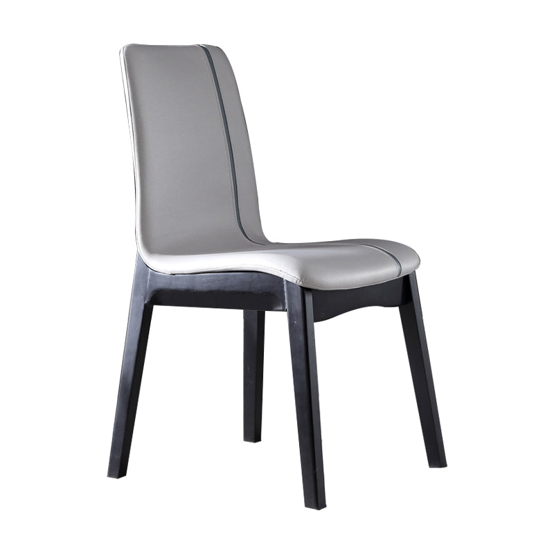 Contemporary Home Side Chair Solid Back Upholstered Wood Dining Room Chair Clearhalo ' kitchen&dining_furn' 'Dining Chairs' 'Dining Tables & Seating' 'dining_chair' 'furn' 'furn_dining_chair' 'Furniture' 'furniture_dining_chair' 'Kitchen & Dining Furniture' 'kitchen' 3575642