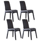 Contemporary Home Side Chair Solid Back Upholstered Wood Dining Room Chair Dark Gray 4 Piece Set Clearhalo ' kitchen&dining_furn' 'Dining Chairs' 'Dining Tables & Seating' 'dining_chair' 'furn' 'furn_dining_chair' 'Furniture' 'furniture_dining_chair' 'Kitchen & Dining Furniture' 'kitchen' 3575643