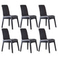 Contemporary Home Side Chair Solid Back Upholstered Wood Dining Room Chair Dark Gray 6 Piece Set Clearhalo ' kitchen&dining_furn' 'Dining Chairs' 'Dining Tables & Seating' 'dining_chair' 'furn' 'furn_dining_chair' 'Furniture' 'furniture_dining_chair' 'Kitchen & Dining Furniture' 'kitchen' 3575645