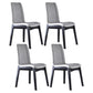 Contemporary Home Side Chair Solid Back Upholstered Wood Dining Room Chair Light Gray 4 Piece Set Clearhalo ' kitchen&dining_furn' 'Dining Chairs' 'Dining Tables & Seating' 'dining_chair' 'furn' 'furn_dining_chair' 'Furniture' 'furniture_dining_chair' 'Kitchen & Dining Furniture' 'kitchen' 3575649