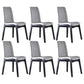 Contemporary Home Side Chair Solid Back Upholstered Wood Dining Room Chair Light Gray 6 Piece Set Clearhalo ' kitchen&dining_furn' 'Dining Chairs' 'Dining Tables & Seating' 'dining_chair' 'furn' 'furn_dining_chair' 'Furniture' 'furniture_dining_chair' 'Kitchen & Dining Furniture' 'kitchen' 3575651