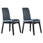 Contemporary Home Side Chair Solid Back Upholstered Wood Dining Room Chair Blue 2 Piece Set Clearhalo ' kitchen&dining_furn' 'Dining Chairs' 'Dining Tables & Seating' 'dining_chair' 'furn' 'furn_dining_chair' 'Furniture' 'furniture_dining_chair' 'Kitchen & Dining Furniture' 'kitchen' 3575657
