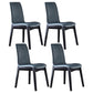 Contemporary Home Side Chair Solid Back Upholstered Wood Dining Room Chair Blue 4 Piece Set Clearhalo ' kitchen&dining_furn' 'Dining Chairs' 'Dining Tables & Seating' 'dining_chair' 'furn' 'furn_dining_chair' 'Furniture' 'furniture_dining_chair' 'Kitchen & Dining Furniture' 'kitchen' 3575658