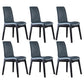 Contemporary Home Side Chair Solid Back Upholstered Wood Dining Room Chair Blue 6 Piece Set Clearhalo ' kitchen&dining_furn' 'Dining Chairs' 'Dining Tables & Seating' 'dining_chair' 'furn' 'furn_dining_chair' 'Furniture' 'furniture_dining_chair' 'Kitchen & Dining Furniture' 'kitchen' 3575659