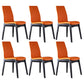 Contemporary Home Side Chair Solid Back Upholstered Wood Dining Room Chair Orange 6 Piece Set Clearhalo ' kitchen&dining_furn' 'Dining Chairs' 'Dining Tables & Seating' 'dining_chair' 'furn' 'furn_dining_chair' 'Furniture' 'furniture_dining_chair' 'Kitchen & Dining Furniture' 'kitchen' 3575668