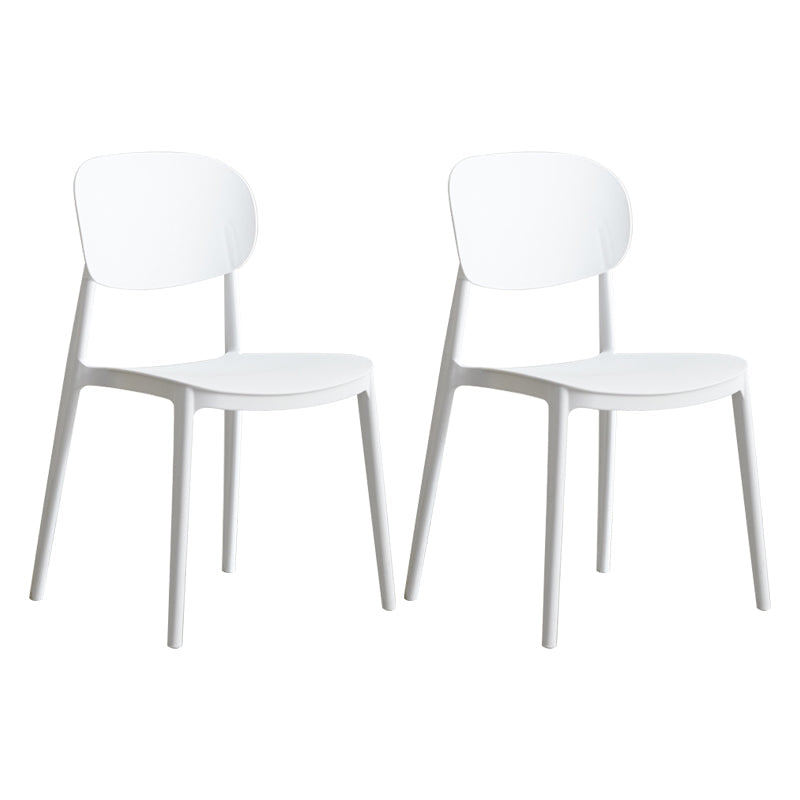 Glam Style Plastic Side Chair Matte Finish Open Back Dining Chair for Home White 2 Piece Set Clearhalo ' kitchen&dining_furn' 'Dining Chairs' 'Dining Tables & Seating' 'dining_chair' 'furn' 'furn_dining_chair' 'Furniture' 'furniture_dining_chair' 'Kitchen & Dining Furniture' 'kitchen' 3575671