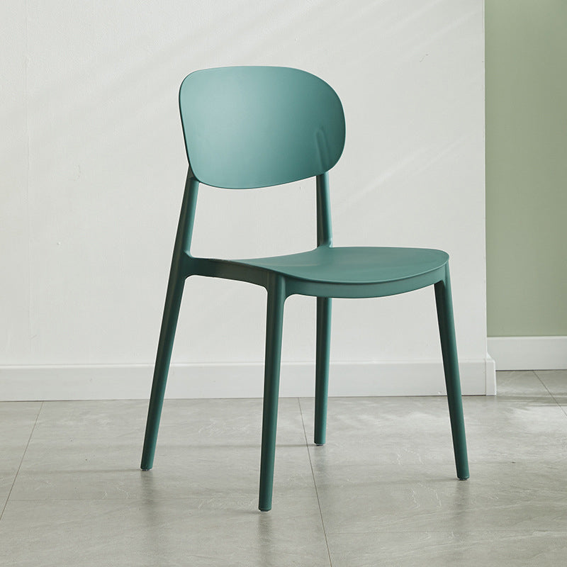 Glam Style Plastic Side Chair Matte Finish Open Back Dining Chair for Home Green 1 Piece Clearhalo ' kitchen&dining_furn' 'Dining Chairs' 'Dining Tables & Seating' 'dining_chair' 'furn' 'furn_dining_chair' 'Furniture' 'furniture_dining_chair' 'Kitchen & Dining Furniture' 'kitchen' 3575676
