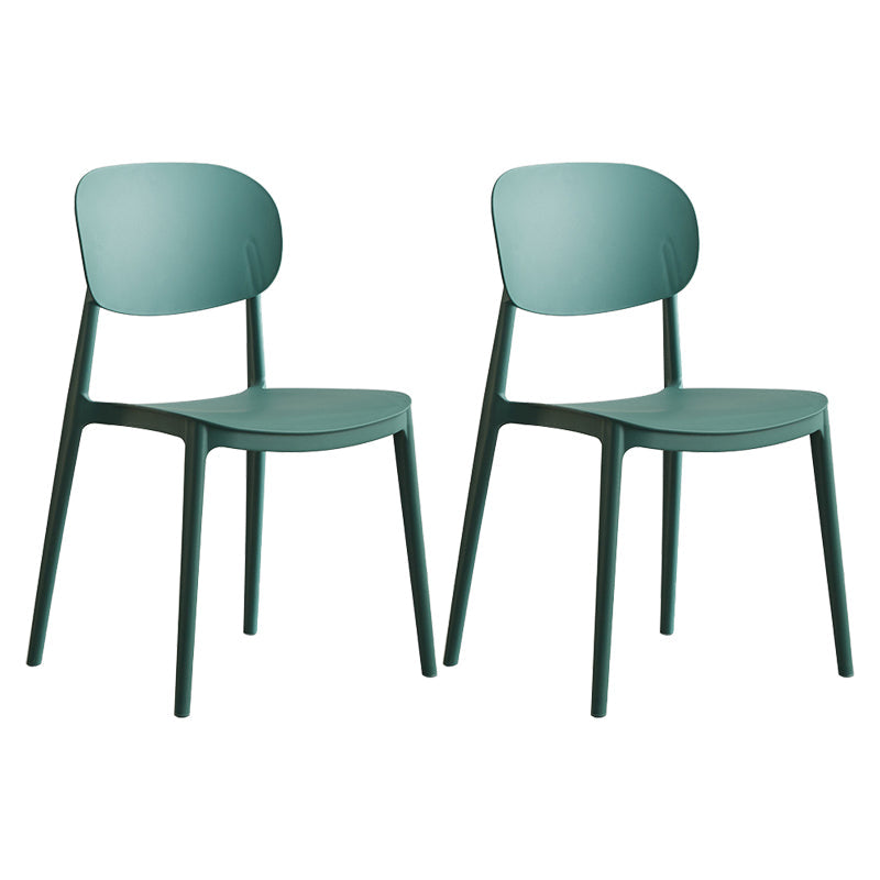 Glam Style Plastic Side Chair Matte Finish Open Back Dining Chair for Home Green 2 Piece Set Clearhalo ' kitchen&dining_furn' 'Dining Chairs' 'Dining Tables & Seating' 'dining_chair' 'furn' 'furn_dining_chair' 'Furniture' 'furniture_dining_chair' 'Kitchen & Dining Furniture' 'kitchen' 3575677