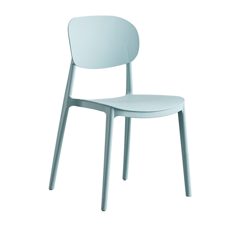Glam Style Plastic Side Chair Matte Finish Open Back Dining Chair for Home Clearhalo ' kitchen&dining_furn' 'Dining Chairs' 'Dining Tables & Seating' 'dining_chair' 'furn' 'furn_dining_chair' 'Furniture' 'furniture_dining_chair' 'Kitchen & Dining Furniture' 'kitchen' 3575678
