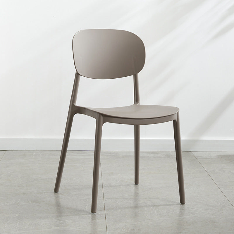Glam Style Plastic Side Chair Matte Finish Open Back Dining Chair for Home Grey 1 Piece Clearhalo ' kitchen&dining_furn' 'Dining Chairs' 'Dining Tables & Seating' 'dining_chair' 'furn' 'furn_dining_chair' 'Furniture' 'furniture_dining_chair' 'Kitchen & Dining Furniture' 'kitchen' 3575688