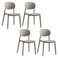 Glam Style Plastic Side Chair Matte Finish Open Back Dining Chair for Home Grey 4 Piece Set Clearhalo ' kitchen&dining_furn' 'Dining Chairs' 'Dining Tables & Seating' 'dining_chair' 'furn' 'furn_dining_chair' 'Furniture' 'furniture_dining_chair' 'Kitchen & Dining Furniture' 'kitchen' 3575691