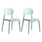 Glam Style Plastic Side Chair Matte Finish Open Back Dining Chair for Home Turquoise 2 Piece Set Clearhalo ' kitchen&dining_furn' 'Dining Chairs' 'Dining Tables & Seating' 'dining_chair' 'furn' 'furn_dining_chair' 'Furniture' 'furniture_dining_chair' 'Kitchen & Dining Furniture' 'kitchen' 3575693