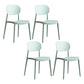 Glam Style Plastic Side Chair Matte Finish Open Back Dining Chair for Home Turquoise 4 Piece Set Clearhalo ' kitchen&dining_furn' 'Dining Chairs' 'Dining Tables & Seating' 'dining_chair' 'furn' 'furn_dining_chair' 'Furniture' 'furniture_dining_chair' 'Kitchen & Dining Furniture' 'kitchen' 3575694