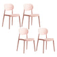 Glam Style Plastic Side Chair Matte Finish Open Back Dining Chair for Home Pink 4 Piece Set Clearhalo ' kitchen&dining_furn' 'Dining Chairs' 'Dining Tables & Seating' 'dining_chair' 'furn' 'furn_dining_chair' 'Furniture' 'furniture_dining_chair' 'Kitchen & Dining Furniture' 'kitchen' 3575697