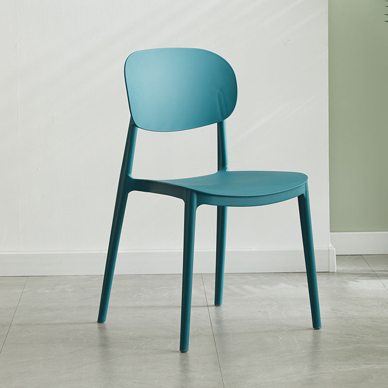 Glam Style Plastic Side Chair Matte Finish Open Back Dining Chair for Home Blue 1 Piece Clearhalo ' kitchen&dining_furn' 'Dining Chairs' 'Dining Tables & Seating' 'dining_chair' 'furn' 'furn_dining_chair' 'Furniture' 'furniture_dining_chair' 'Kitchen & Dining Furniture' 'kitchen' 3575698