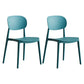 Glam Style Plastic Side Chair Matte Finish Open Back Dining Chair for Home Blue 2 Piece Set Clearhalo ' kitchen&dining_furn' 'Dining Chairs' 'Dining Tables & Seating' 'dining_chair' 'furn' 'furn_dining_chair' 'Furniture' 'furniture_dining_chair' 'Kitchen & Dining Furniture' 'kitchen' 3575699