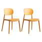 Glam Style Plastic Side Chair Matte Finish Open Back Dining Chair for Home Orange 2 Piece Set Clearhalo ' kitchen&dining_furn' 'Dining Chairs' 'Dining Tables & Seating' 'dining_chair' 'furn' 'furn_dining_chair' 'Furniture' 'furniture_dining_chair' 'Kitchen & Dining Furniture' 'kitchen' 3575702