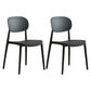 Glam Style Plastic Side Chair Matte Finish Open Back Dining Chair for Home Black 2 Piece Set Clearhalo ' kitchen&dining_furn' 'Dining Chairs' 'Dining Tables & Seating' 'dining_chair' 'furn' 'furn_dining_chair' 'Furniture' 'furniture_dining_chair' 'Kitchen & Dining Furniture' 'kitchen' 3575705