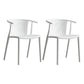 Multicolor Plastic Dining Armchair Contemporary Style Chair for Dining Room White 2 Piece Set Clearhalo ' kitchen&dining_furn' 'Dining Chairs' 'Dining Tables & Seating' 'dining_chair' 'furn' 'furn_dining_chair' 'Furniture' 'furniture_dining_chair' 'Kitchen & Dining Furniture' 'kitchen' 3575718