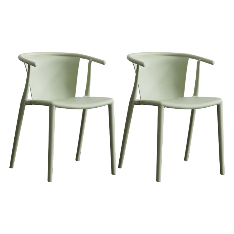 Multicolor Plastic Dining Armchair Contemporary Style Chair for Dining Room Green 2 Piece Set Clearhalo ' kitchen&dining_furn' 'Dining Chairs' 'Dining Tables & Seating' 'dining_chair' 'furn' 'furn_dining_chair' 'Furniture' 'furniture_dining_chair' 'Kitchen & Dining Furniture' 'kitchen' 3575737